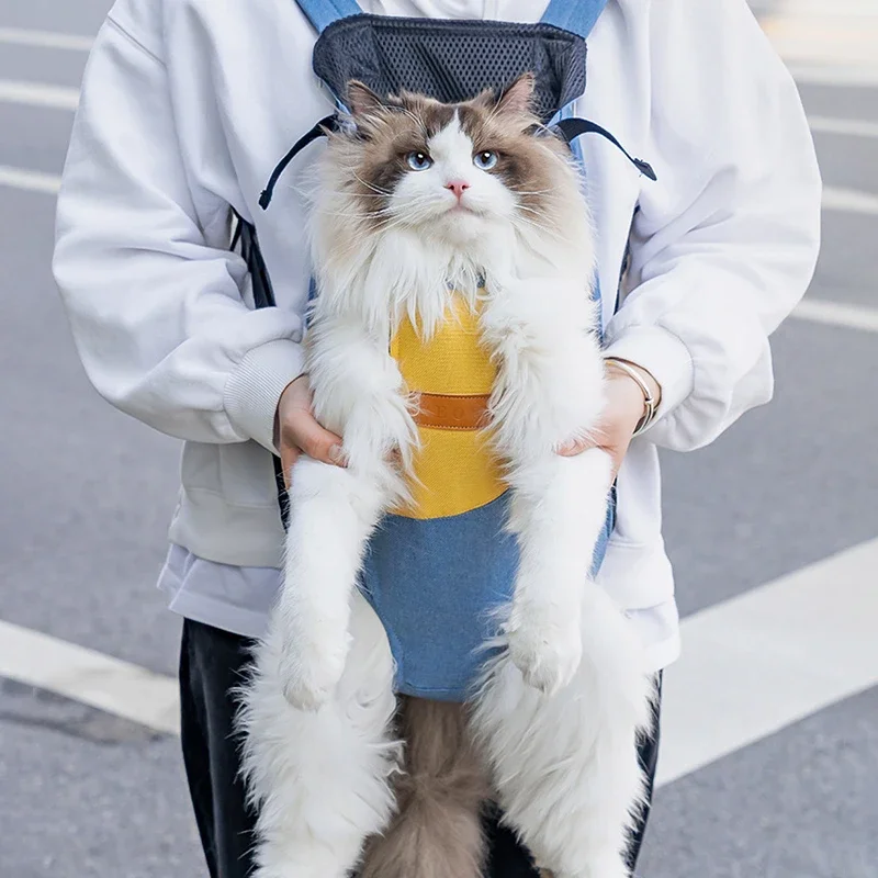 Cat Carrying Bag Design Cat Carrier Bag Cotton Canvas Backpack for Kitty Supplies Bolso Transportador De Gatos Carrier