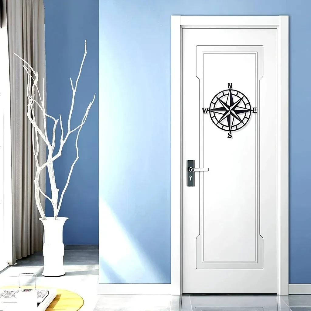 

CIFBUY Deco , Compass Metal Iron Art Home Decor, Wall Hanging Decor, Scene Decor Wall Decor Metal Wall Mounted, Iron Art Silhoue