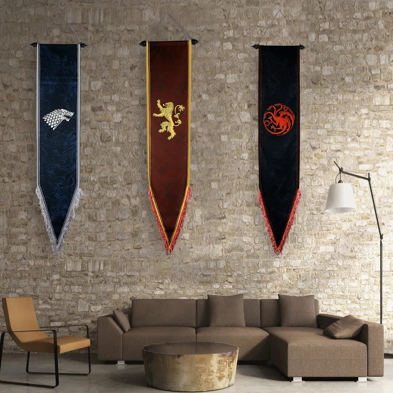 

high quality Indoor Club Game of Thrones Decoration Toys Home Decor Collections Flags Banner A Song Of Ice And Fire Party Bar