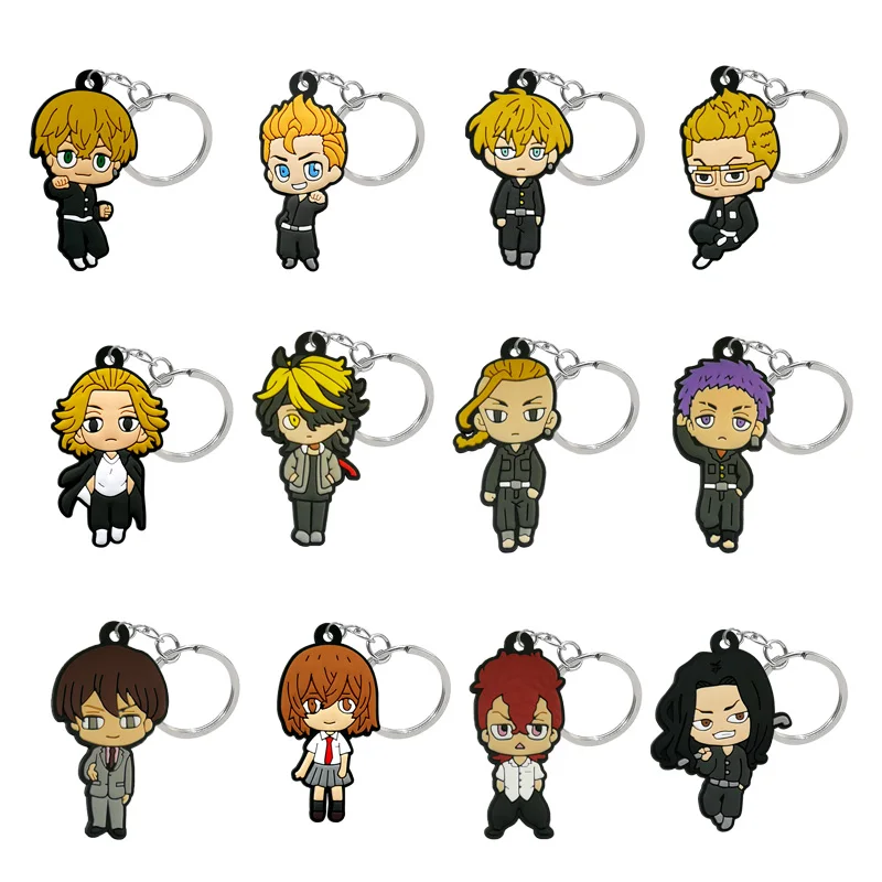 

20PCS PVC Hot Movie Figure Key Chain Cute Role Key Ring Handsome Boy Key Holder Fans Souvenir Gift for Men Fashion Accessories