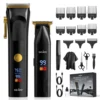 Sejoy Professional Electric Hair Clippers Kits 2 Gears Speeds LCD Rechargeable Hair Trimmers for Men Cordless Hair Cut Machine 1