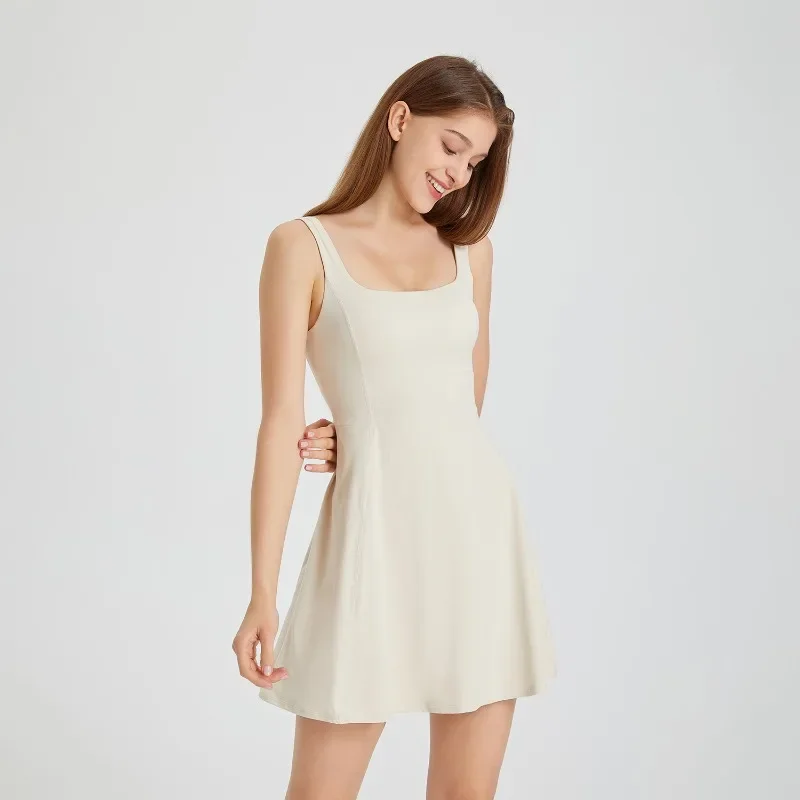 Women'S Fashionable Solid Color Sleeveless Casual Sports Short Strap Dress Elegant Dresses For Women Vestidos De Mujer платье