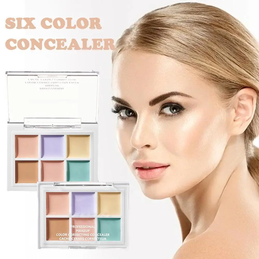 Concealer Palette Long-lasting Moisturize Concealer Cream Bronzer  Contouring Brightening Highlighter Face Color Corrector 6color - AliExpress