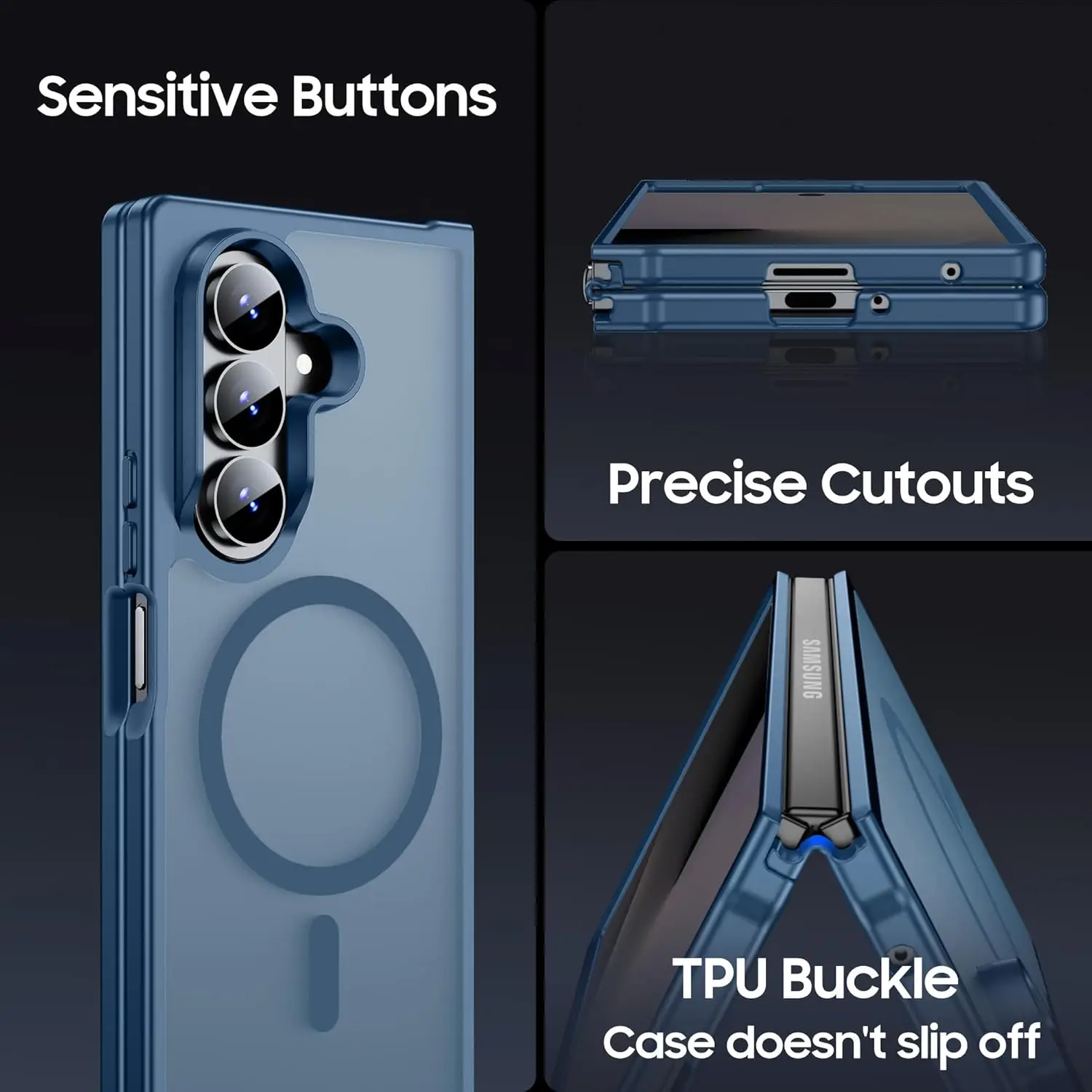 Sleek Magnetic Slim Translucent Matte Case with Soft Bumper