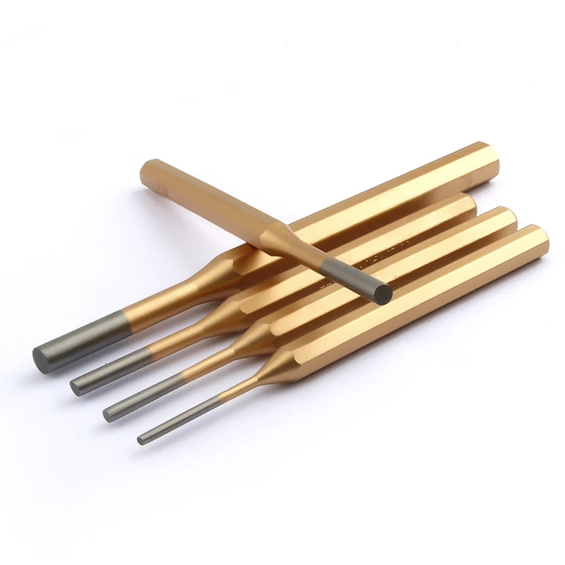 CRV Steel Punch Set - Round Chisel Hand Tool for Percussion, Fitting and Special Punching-Sizes: 3mm, 4mm, 5mm, 6mm, 8mm