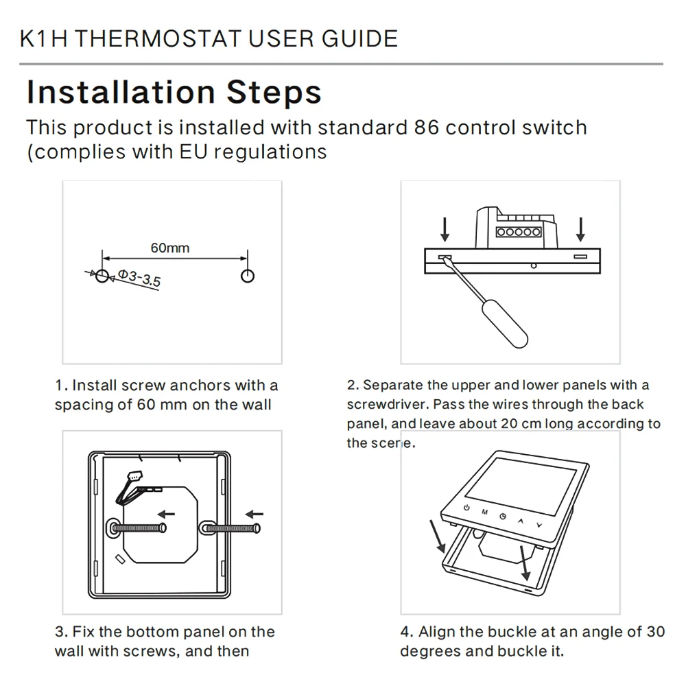 piso elétrico de água aquecimento trv casa termostato controlador temperatura digital display lcd fixado na parede