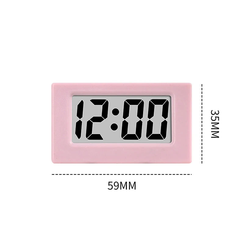 1pc Mini Car Dashboard Digital Clock Portable Cute Electronic Digital Clocks Student Desktop Clock Home Office Bedroom Decor