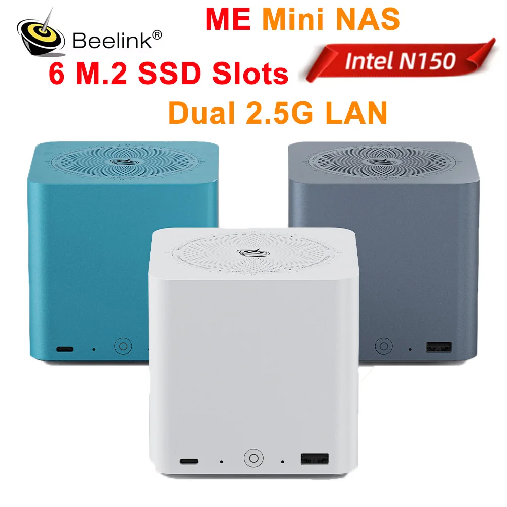 2025 Beelink ME Mini NAS Intel Twin Lake N150 LPDDR5 4800MHz 16G