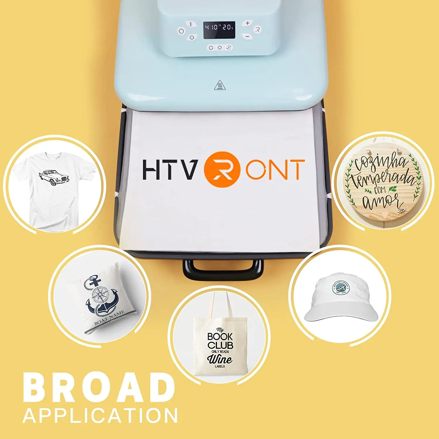 HTVRONT-自動熱プレス機,昇華アイロン,Tシャツ,HTVビニール,1500W 