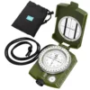 Multifunction Waterproof Military Metal Sighting Outdoor Compass Built-in Bubble Level with Pouch & Lanyard For Hiking Camping 1