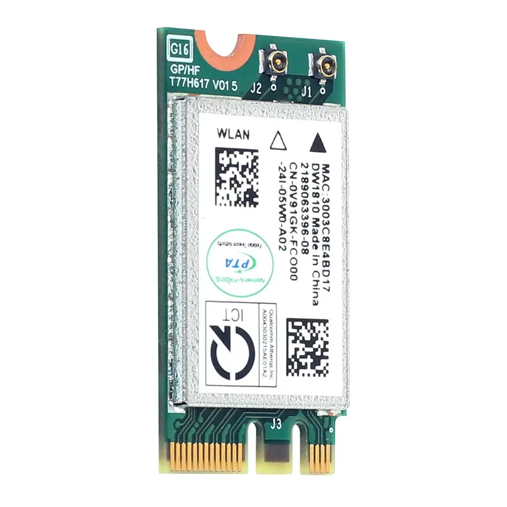 Adaptador de Rede sem Fio Wifi Qualcomm Atheros Qca9377 Qcnfa435 Cartão Bt4.1wifi 433mbps 802.11ac 2.4g 5ghz Ngff Apto para Win7 10 - Imagem 2
