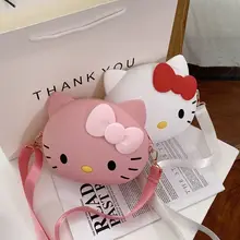 

Hello Kitty New Silicone Bag Female 2021 Cute Cartoon Mobile Phone Bag Shoulder Messenger Bag Lady Bag