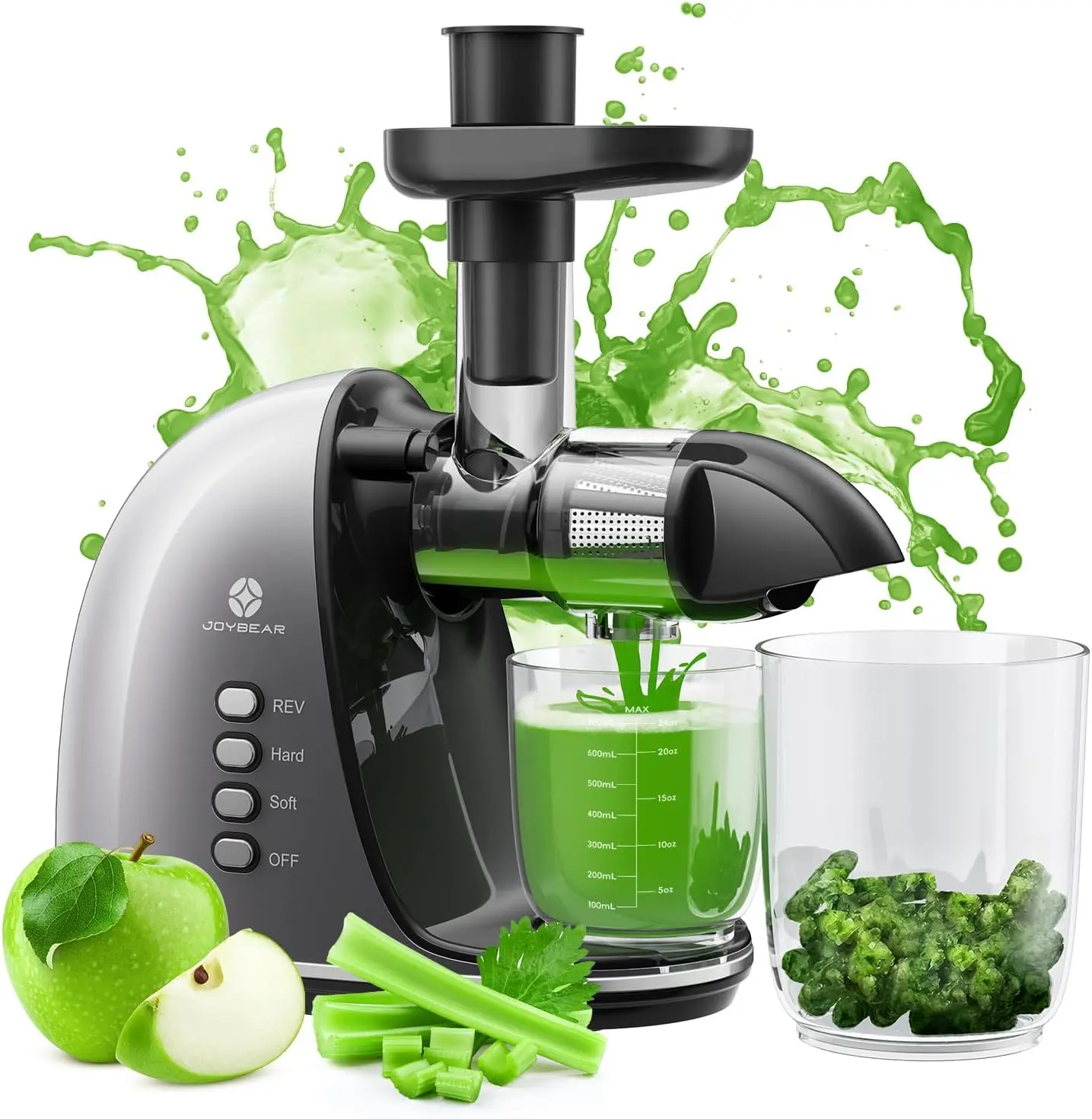 

Press Juicer Machine Easy to Clean Slow Masticating Juicer Extractor for Veggies and Fruits, 92% Juice Yield High Nutrient and