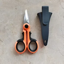 Versatile Electrician Scissors with Insulated Cutters and Serrated Blades (Chengjiaodao)