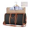 1pc Foldable Women's Travel Convenient Carry-on Clothing Bag Large PU Leather Duffel Bag Women's Business Travel Bag 5
