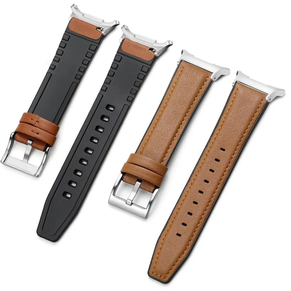 Leder-Silikon-Hybrid-Armband für Samsung Galaxy Ultra(2025) Watch 8 9 40/44mm Smartwatch-Band für Galaxy Watch Ultra 47 8Class – Detail 3