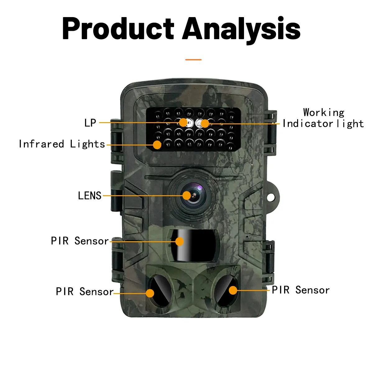 Hunting Trail Camera Trail Camera Trail Camera with Night Vision 36MP 1080P HD IP66 Waterproof for Outdoor Wildlife Hunting Infrared Surveillance Motion Trigger