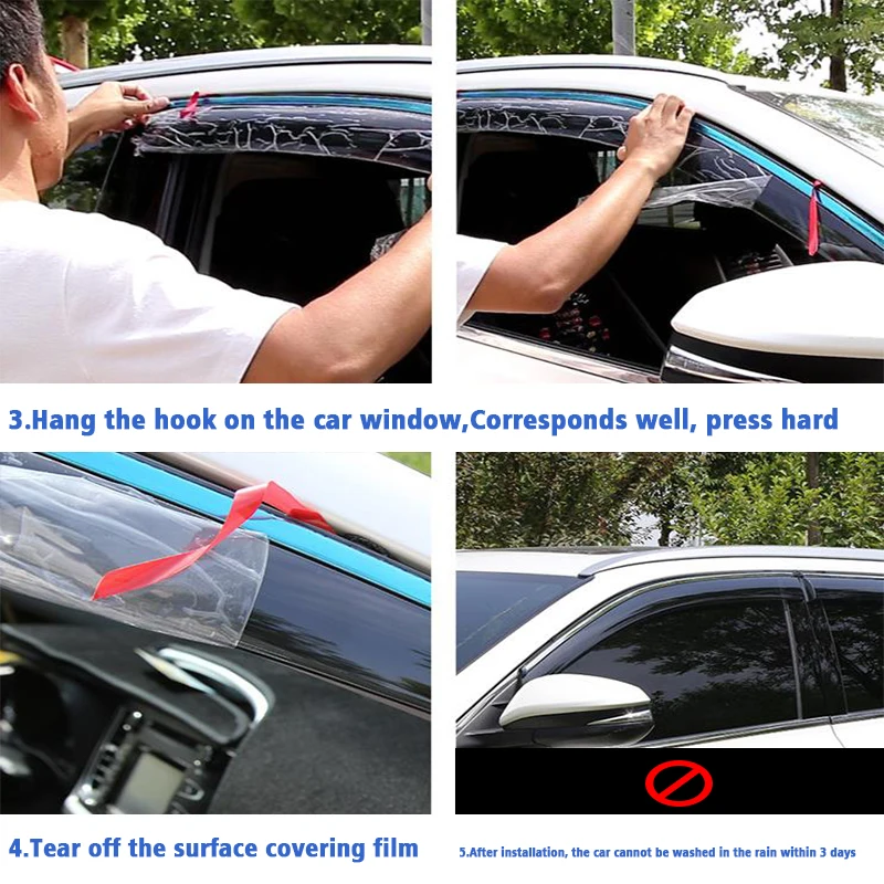 FOR Toyota Raize Rocky Window Visor Awning Shelters Vent Shades Sun Rain Guard Deflector Car Accessories