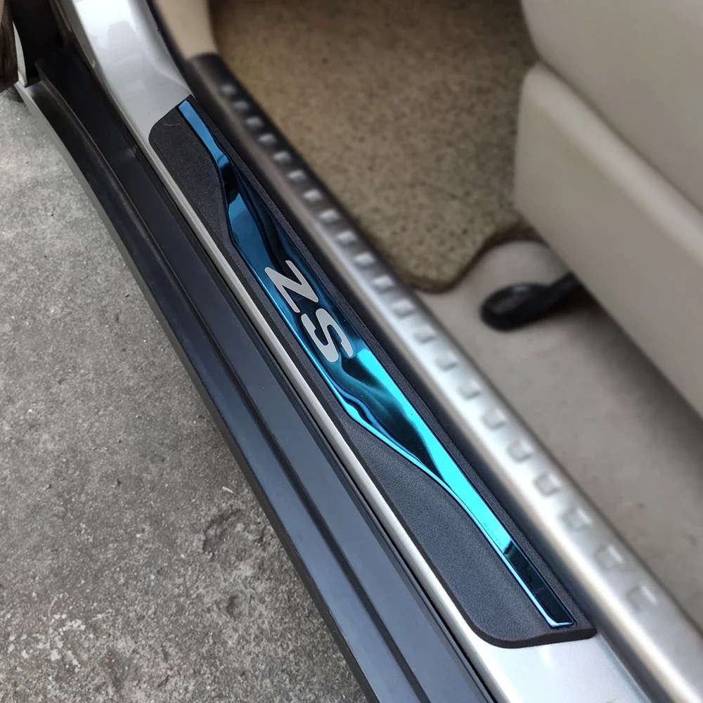 Car Door Sill Scuff Plate Guard Trim Auto For Mg Zs EV 2023 Protector Stainless Steel Stickers Accessories 2022 2019 2024