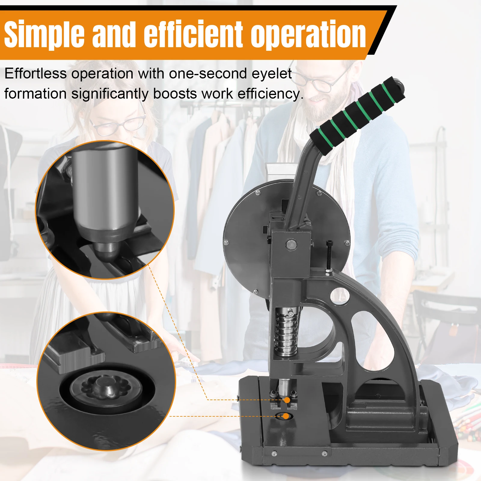 Metal Semi Automatic Eyelet Machine for Tarpaulin Curtains and Banners