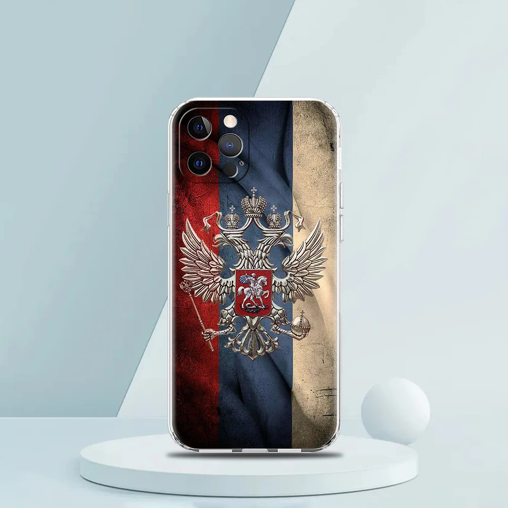 Russland russische Flaggen Handy hülle für iPhone 16 15 14 13 12 Pro Max transparent weich für iPhone 11 Pro Max 7 8 plus xs xr Shell – Detail 4