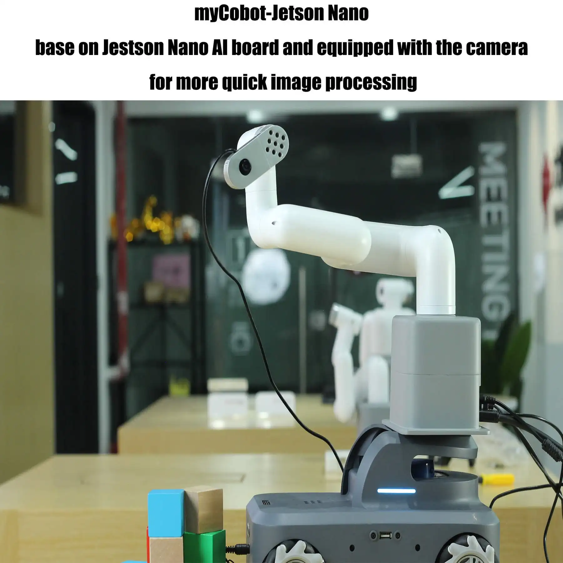 

Роботизированная рука Jetson Nano Cobot, Обучающий набор для проекта stem, робот-робот совместного производства Jetson Nano 6 суставов