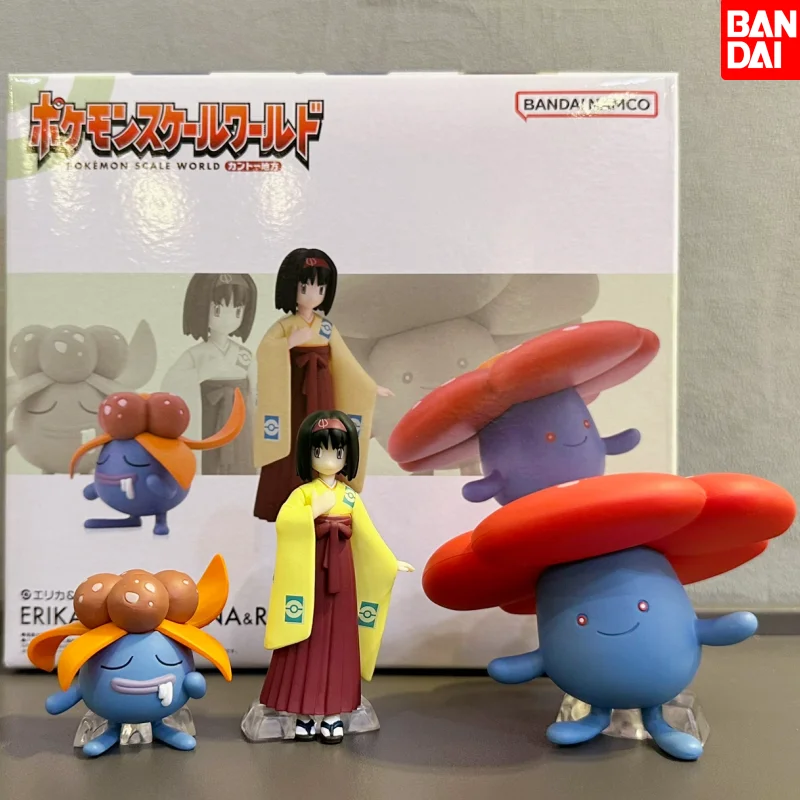 

Bandai Original Pokemon 1/20 Scale World Erika Gloom Vileplume Kanto Region Pocket Monsters Anime Figure Pvc Model Toy Gift