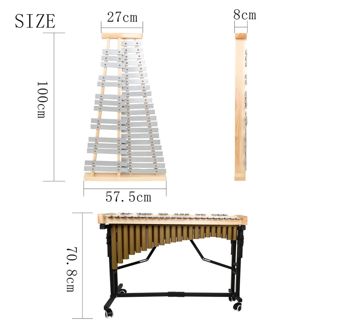 Malimba 37 keys vibraphone Symphony Orchestra Aluminum Plate Piano Percussion instruments
