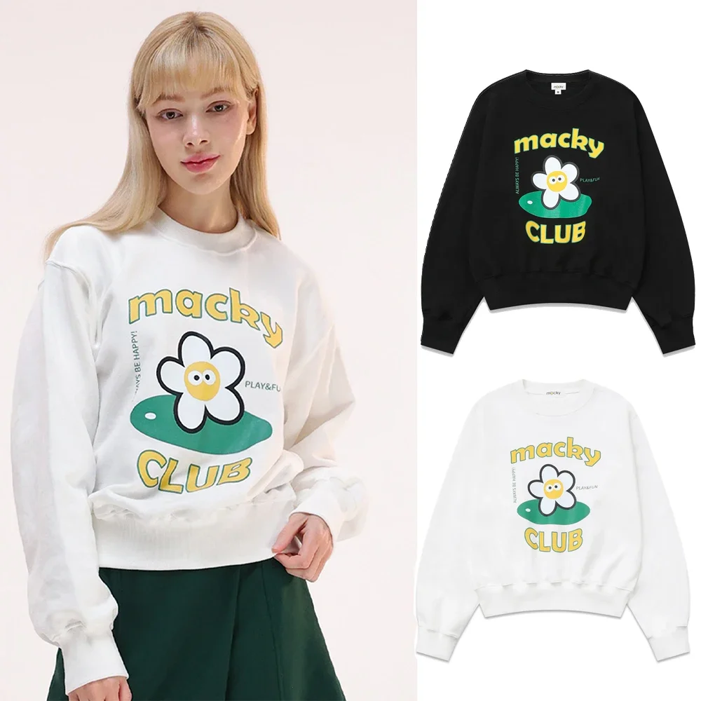 

MACKY GOLF 2024 New Korean Women's Golf Sweatshirt Fashion Spring and Autumn Women's Pullover Golf Wear Y2k Tops Clothing