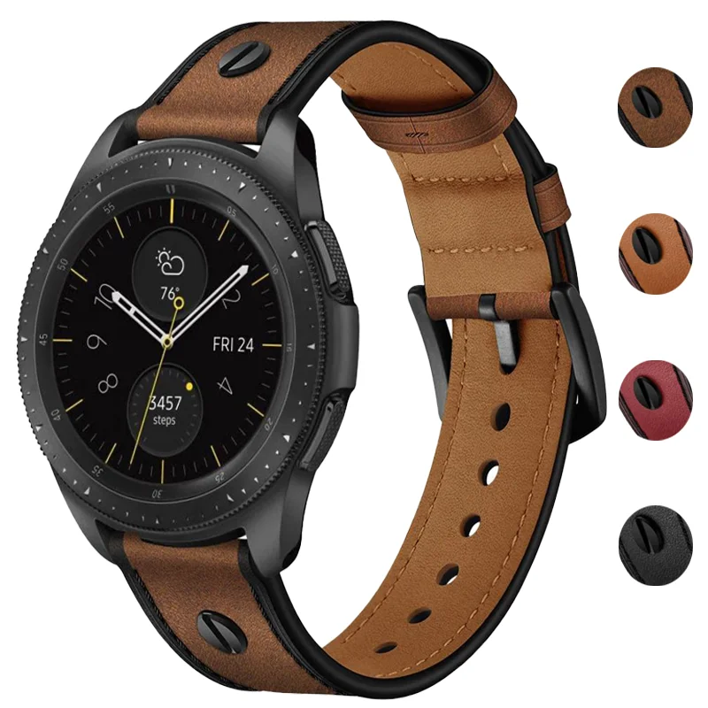 

Кожаный ремешок для Samsung Galaxy Watch 46 мм, браслет для Garmin Vivoactive 4/Amazfit GTR 4/Samsung Gear S3 Frontier/Classic, 22 мм