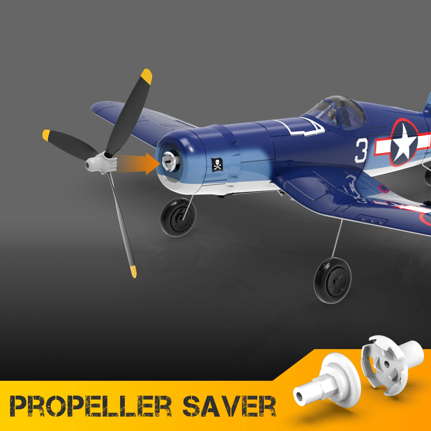 Volantexrc F4U Corsair RC Plane Aerobatics 2.4G 4CH EPP Foam 400mm Wingspan Remote Control Airplane  Aircraft Fighter 761-8 5
