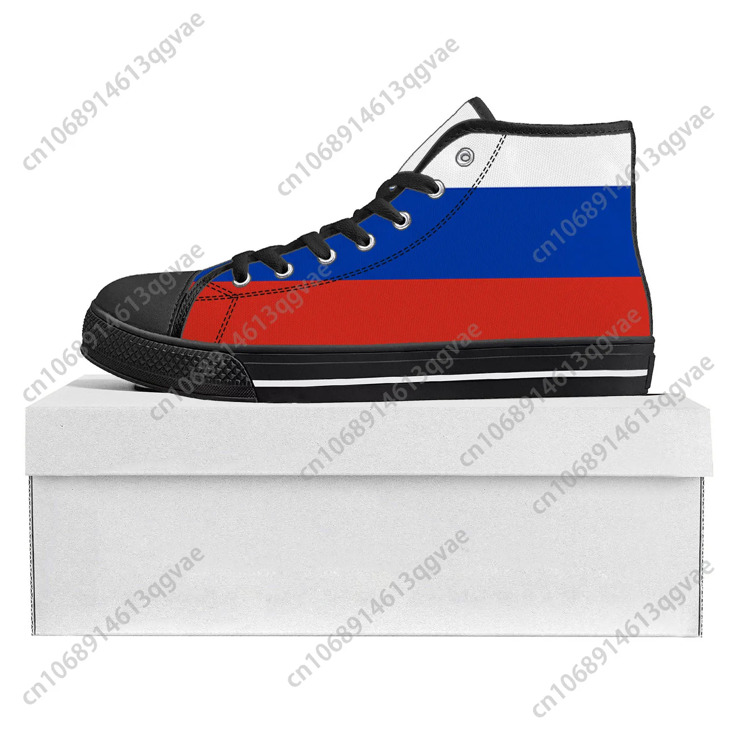 Russian Flag High Top High Quality Sneakers Mens Womens Teenager Canvas Sneaker Russia Casual Couple Shoes Custom Shoe