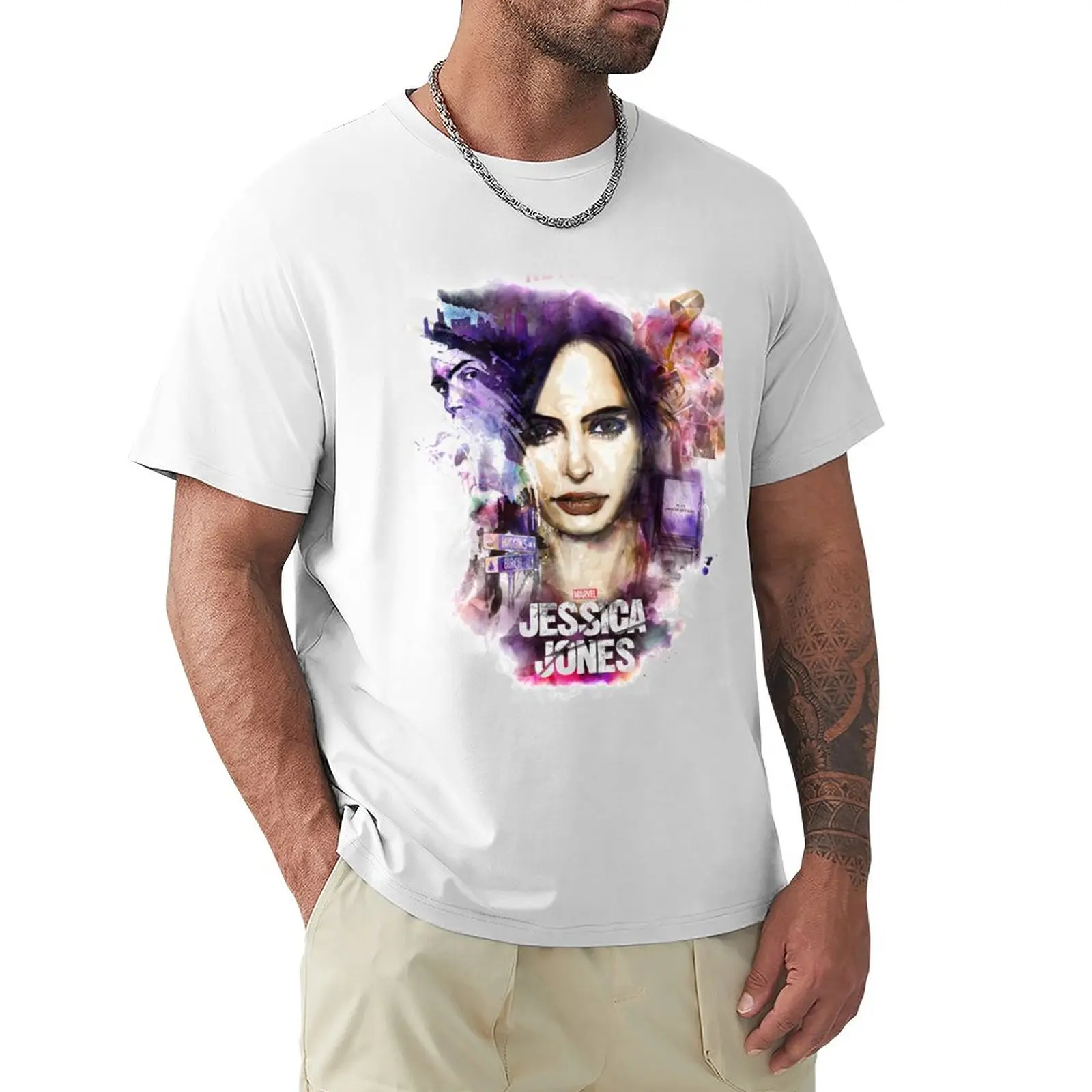 

cover untuk singer jessica tour jones album T-Shirt anime plain tees Short sleeve tee men
