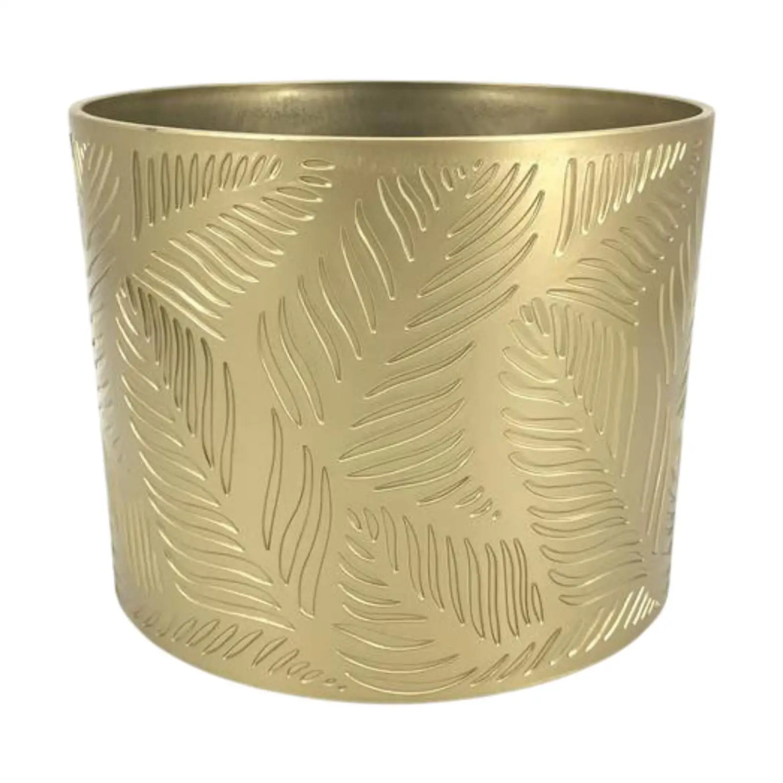 Gold Iron Plant Pot Round Flower Pot Holder Flower Plant Container Flowerpot for Yard
