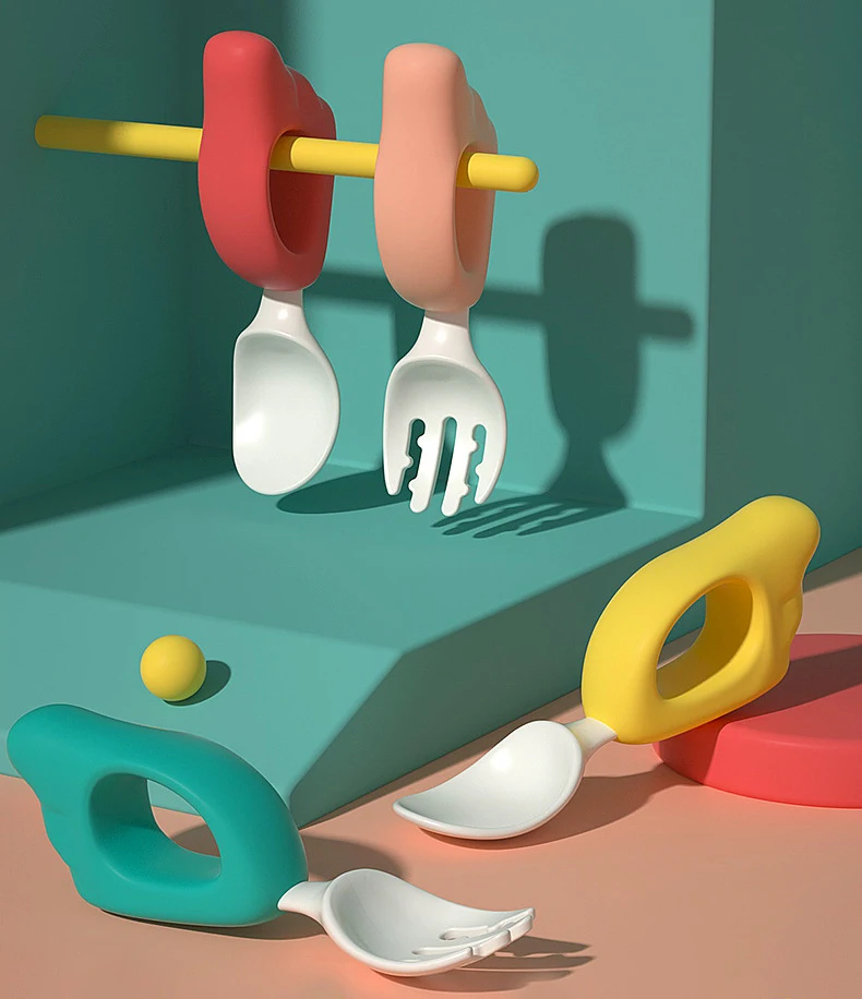 Baby Spoon Fork Learn To Eat Training 1-2 Years Old To Eat Baby Child Chopsticks Set Complementary Food Fork Plastic Tableware 5 Baby Spoon Fork Learn To Eat Training 1-2 Years Old To Eat Baby Child Chopsticks Set Complementary Food Fork Plastic Tableware