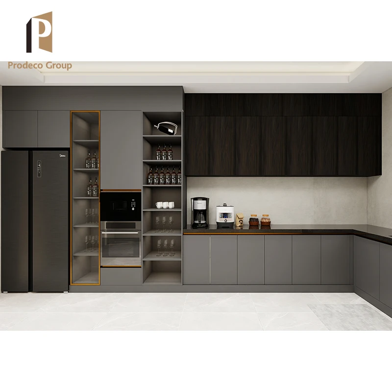 House Smart Melamine Kitchen Cabinet Luxury Modern Kitchen Cabinets