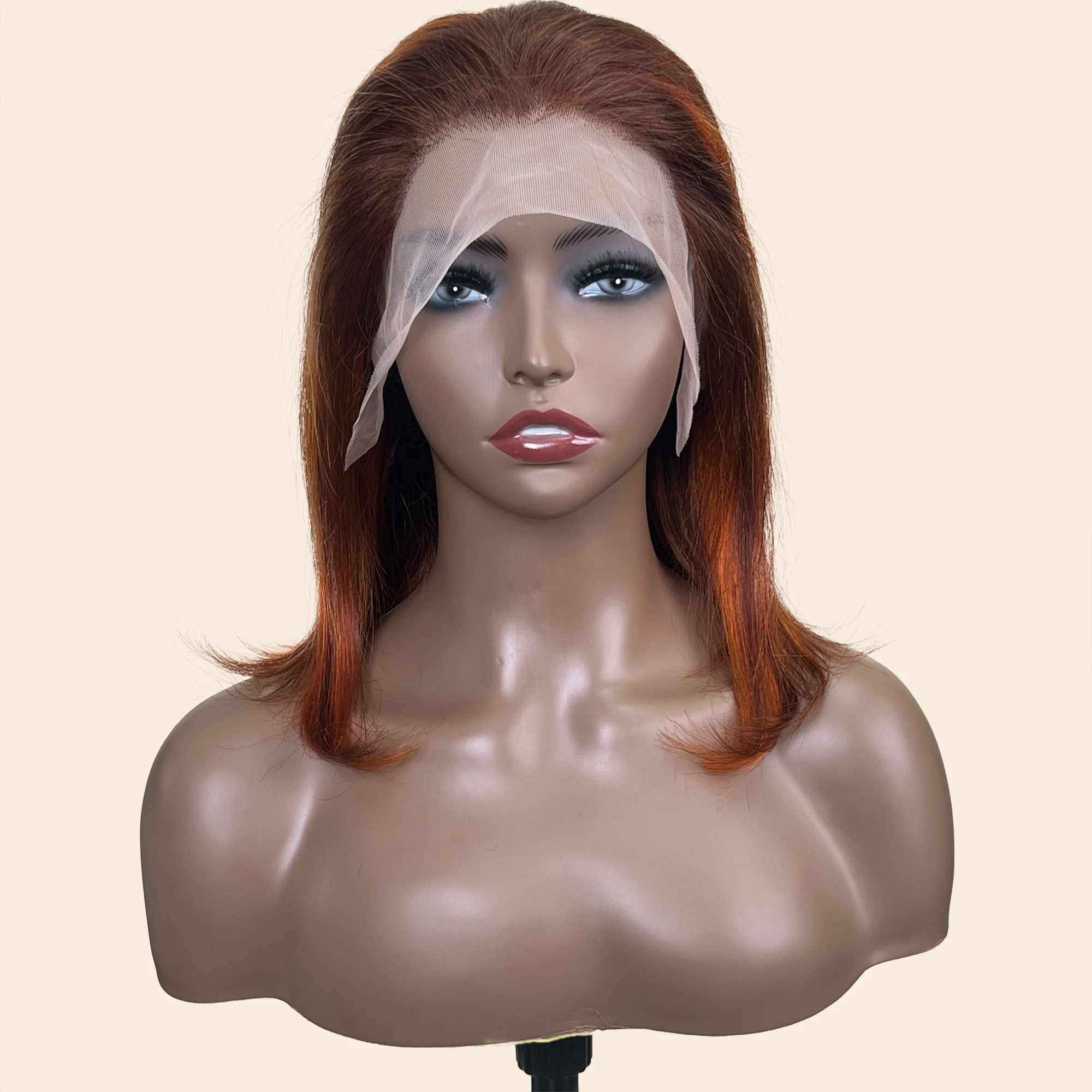 

Lisos Highlight P4/350 Colored Wig Human Hair Bob Wigs Short Straight 13x4 Lace Front Human Hair Wigs Piano Cheap Wig Clearance