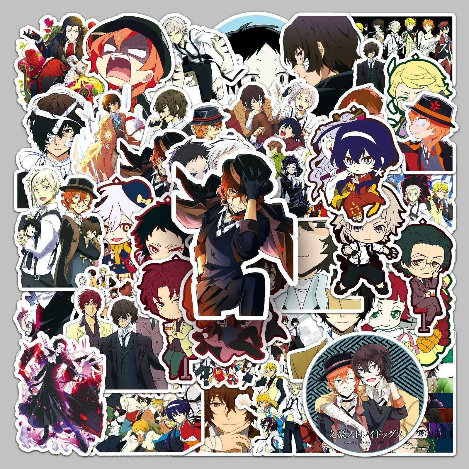 

50pcs Bungo Stray Dogs Series Graffiti Stickers Suitable for Helmets Desktop Wall Decoration DIY Sticker Pack Wholesale