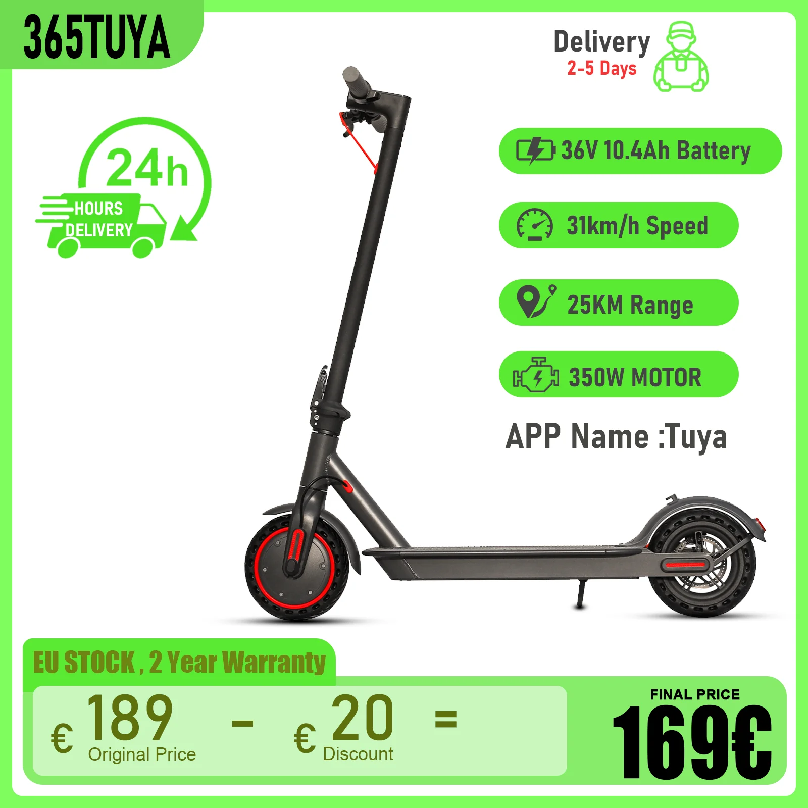 Test : trottinette électrique adulte ultra légère, moteur 350W et 35 km