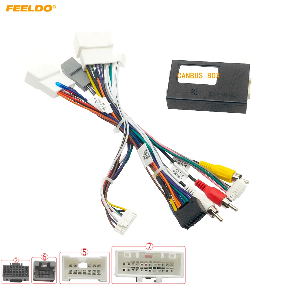 

Автомобильный 16-контактный кабель питания FEELDO, адаптер жгут проводов с Canbus для Renault Captur/Duster/Kadjar/CLIO