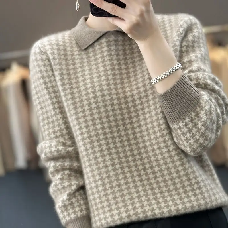 トップス lumignon houndstooth fur knit tops トップス lumignon houndstooth fur knit tops Houndstooth fur
