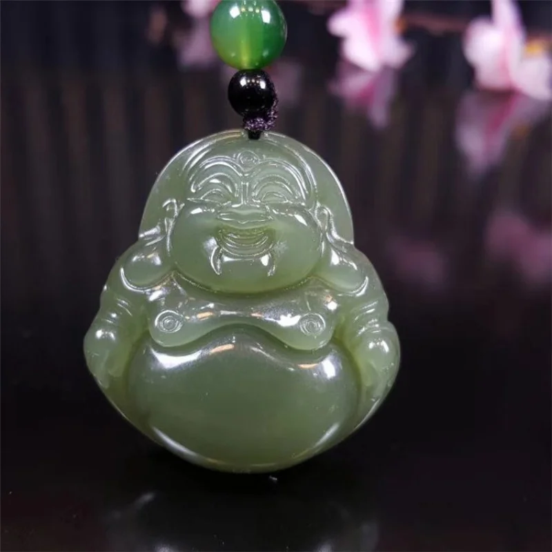 

Hetian Qinghai Material Maitreya Buddha Women's Bodhisattva Jade Pendant