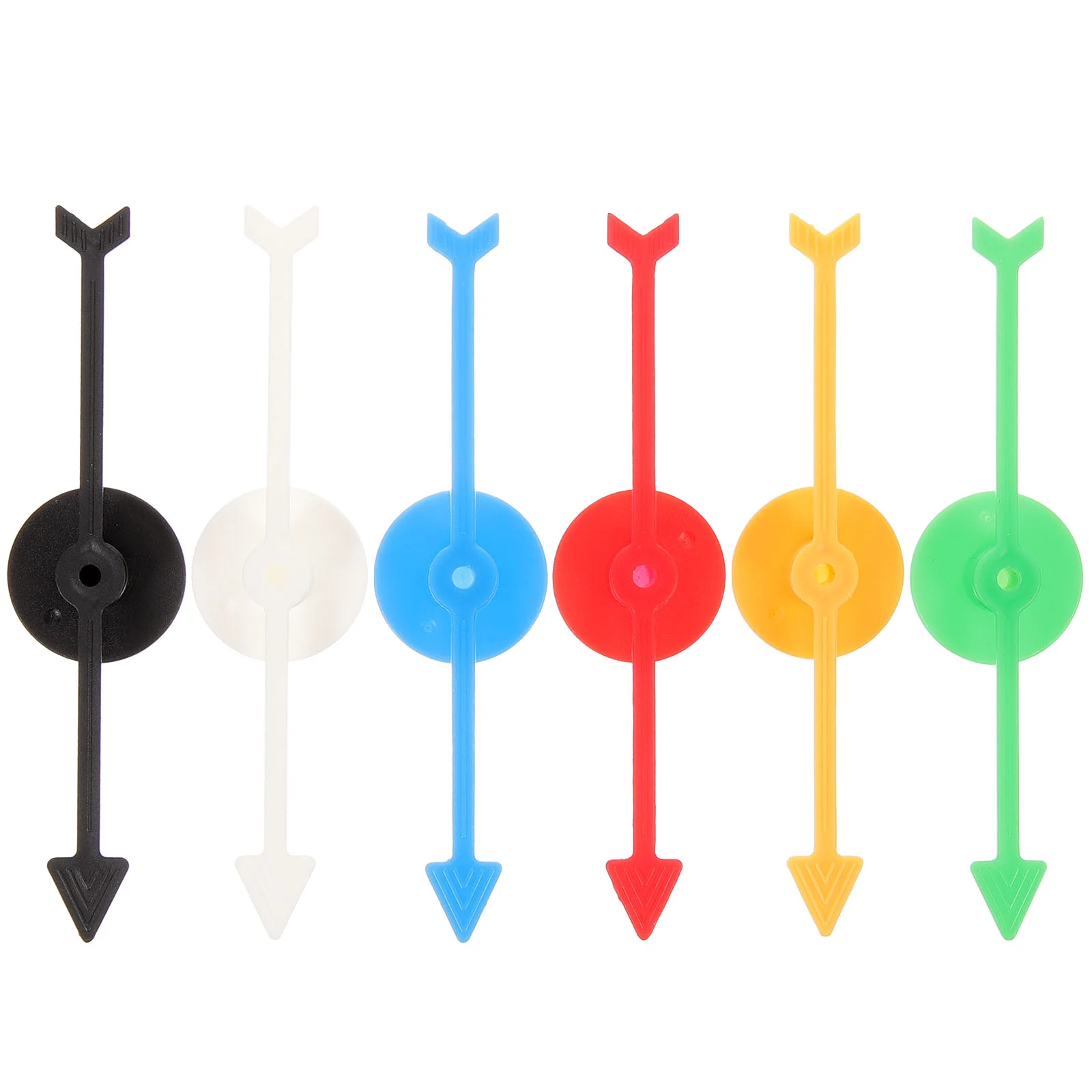 6 Pcs Plastic Arrow Digital Turntable Toys Game Board Pointers Chess Accessories Entertainment Lightweight Material