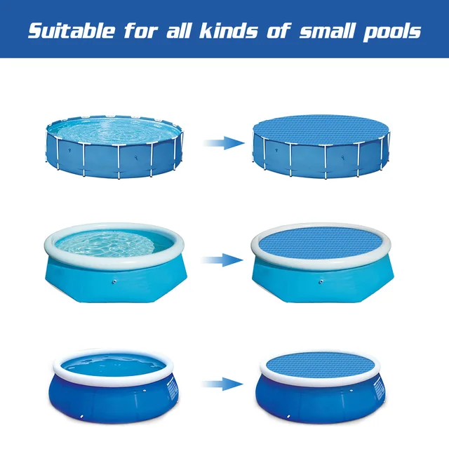 Kültéri Kerek Medence Védő Burkolata 4 5 6 10 12 Láb Úszómedence Por Burkolatához Alkalmas