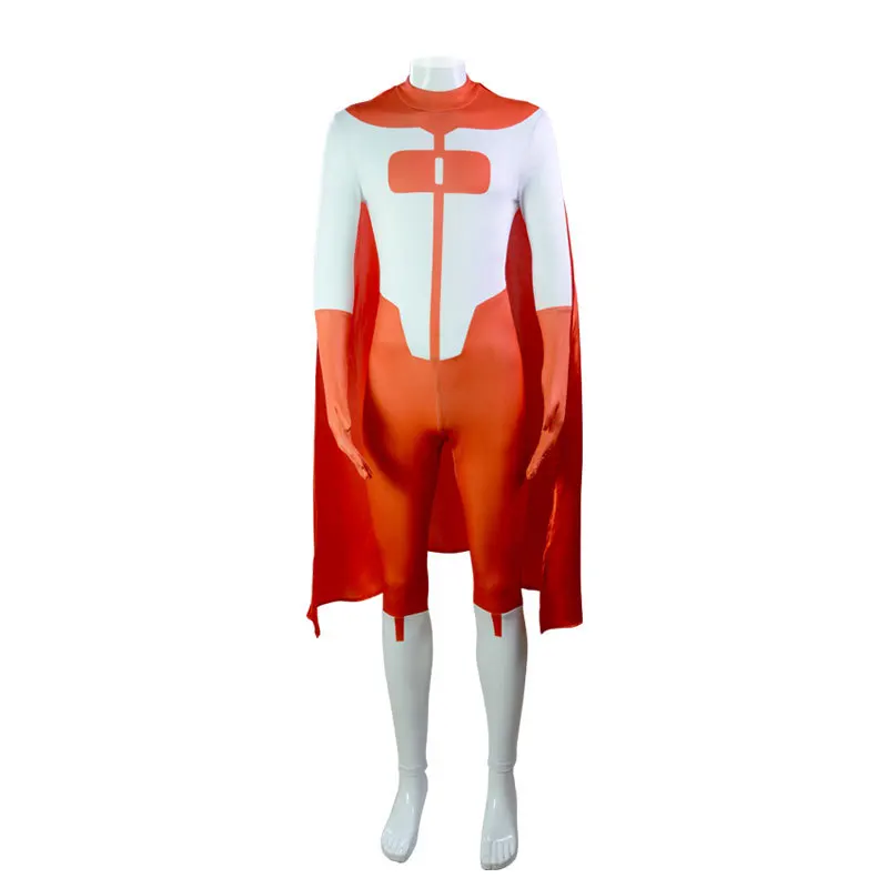 Invincible Mark Grayson Bodysuit with Cape Cosplay Costume for Men (Unofficial)