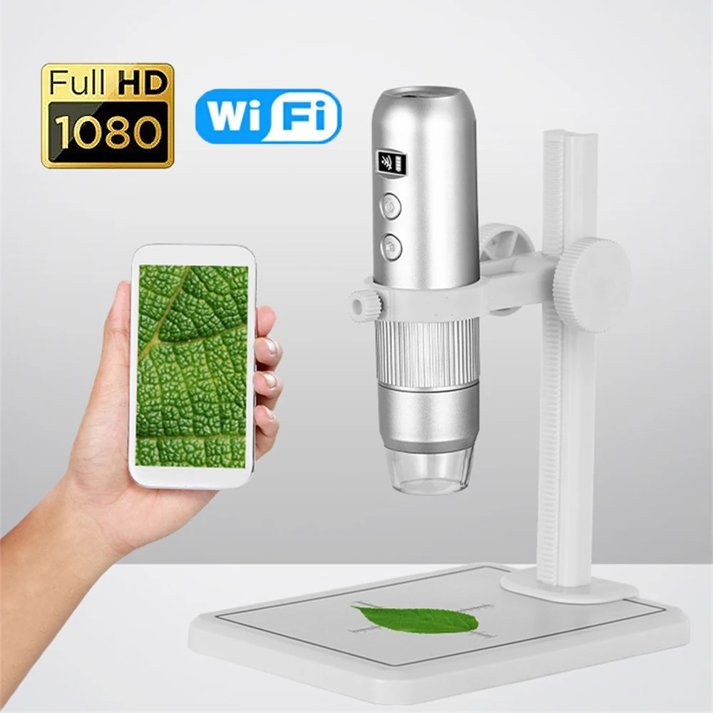 

MS4 1080P HD Wireless WIFI Digital Microscope Magnifier 1000X USB Biological Microscope With 8 LEDs for Electronic Soldering