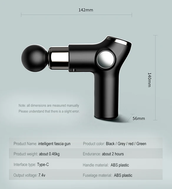 Fascia Gun Deep Tissue Massage Black Gray LED Display Multifunctional Device 32 Speed Control Fitness Exercise Assistant Tool 6
