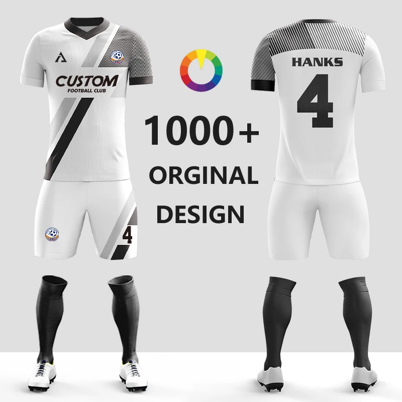 Custom Sublimation Printing Football Jersey Polyester Soccer Uniform Club Team Football Uniform Breathable Soccer Jersey For Men 3
