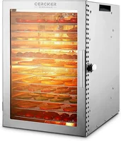 Machine 12 Stainless Steel Trays, 800W Dehydrator for Herbs, 10.9ft² Meat Dehydrator for Jerky,190ºF Temperature 1