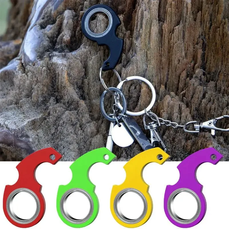 Portachiavi creativo Fidget Spinner giocattoli Antistress rotazione della punta delle dita portachiavi fresco alleviare la noia ansia giocattoli per adulti bambini